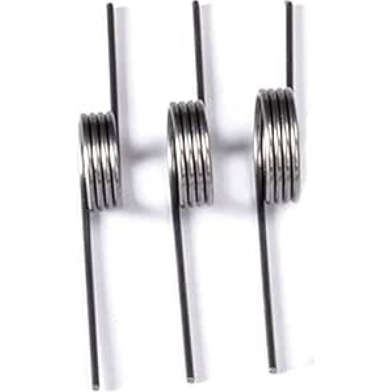 Sukimo spyruoklė V formos spyruoklė Plieninė sukimo spyruoklė 1.4-1.5mm vielos skersmuo 90 laipsnių ilgis 7-20mm išorinis skersmuo 45mm 10vnt 1.4x9x45mm