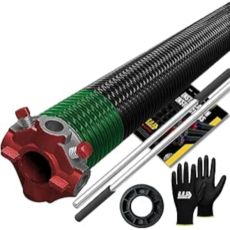 Garažo vartų sukimo spyruoklės 243 x 2 x 32 sukimo spyruoklės garažo vartų remontui | Dešiniosios spyruoklės keitimas kairėje garažo pusėje su 1