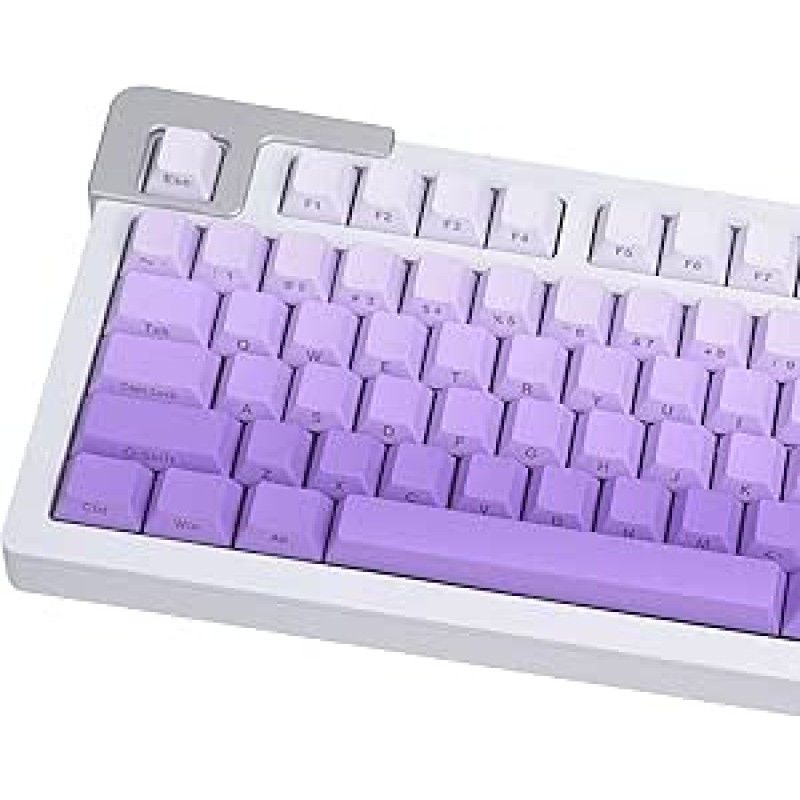 125 klavišų gradiento violetinės spalvos klavišų dangteliai PBT Dye Sub Cherry profilio klavišų dangtelių rinkinys, tinkamas 
