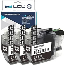 LCL LC421 LC421XL Juoda didelės talpos rašalo kasetė suderinama su Brother LC-421XL LC421XL LC421XL LC421XL LC421XLBK LC421BK Suderinama su Brother DCP-J1050DW DCP-J1140DW MFC-J1010DW (3 vnt.)
