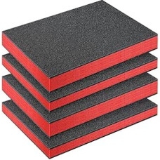 4 Stück Zuschneidbare Polyurethan-Schaumstoffpolster, Schaumstoffplatten, Bastelschaumstoff, Werkzeugkasten-Schaumstoffeinlage für Koffer, Verpackung, Kamera, Werkzeugkasten