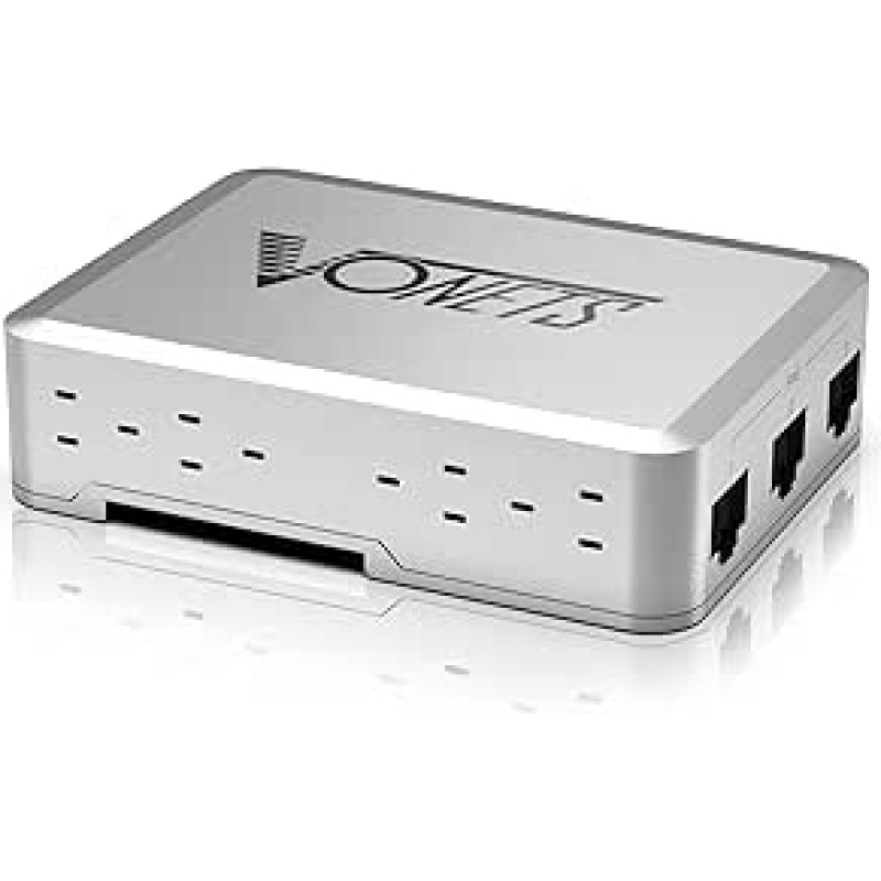 VONETS Gigabitinis 5 prievadų PoE komutatorius su 3 PoE išėjimais, 1 x Uplink, 1 x SFP 10/100/1000 Mbps, Ethernet komutatorius IEEE/PoE komutatoriai 802.3at/af, skirtas PoE tinklo prievadų išplėtimui, Plug and Play