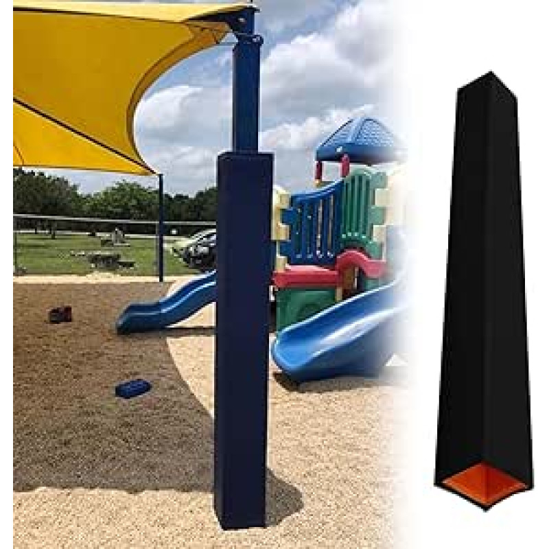 2,1 m Lange Polsterung für quadratische Stangen im Außenbereich, 3 x 3/4 x 4/5 x 5/6 x 6/6 x 6/7 x 7/8 x 8, Selbstklebender Säulenschutz für Garage und Keller, Allwetter, Kissenhülle für