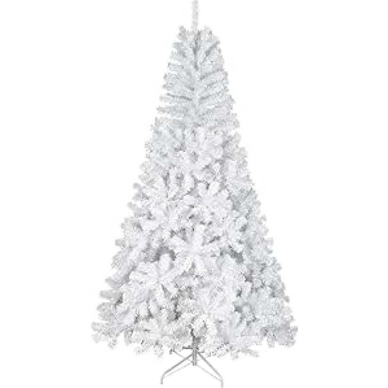 Dirbtinė Kalėdų eglutė 150/180/210 cm PVC metalinis stovas balta