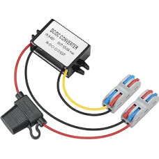 DC-DC keitiklis iš 9-40V į 12V Buck, įtampos keitiklis iš 12V/24V į 12V 3A 36W MAX, įtampos keitiklis iš 12/24V į 12V 3A, maitinimo transformatorius automobiliams, prietaisams ir kt.