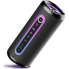 TIMU Bluetooth Speaker with Light, Bluetooth 5.4 Music Box, 30 W Dual Speaker, Dual Bass Drivers, 30 Hours Battery, IPX7 Waterproof, TWS Pairing, AUX, TF Card, Suitable for Outdoor/Party/Travel