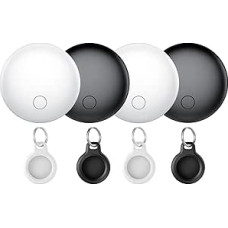 Bluetooth Key Finder, Pack of 4, Smart Tag Compatible with Apple Where is App (iOS Only), Air Tracker Tag for Keys/Luggage/Suitcase/Wallet, IP68 Waterproof, Replaceable Battery