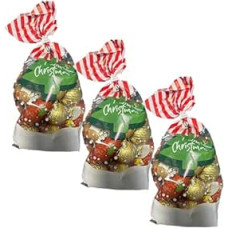 OYOY Šokoladinės figūrėlės, 3 x 200 g, Kalėdų eglutės dekoracijos su šventiniu dizainu, pieno šokoladas, šventiniai saldainiai, Kalėdos, pieno šokoladas, 600 g