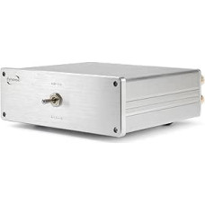 Dynavox AMP-S III Amplifier and Speaker Switch Aluminium Housing, 2 Pairs of Speakers to 1 Amplifier or 2 Amplifiers to 1 LS Pair, Banana Connector/Terminal Connector - Silver