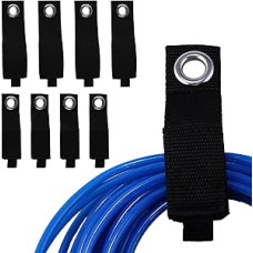 8 x prailginimo laidų laikiklis Organizatorius Nailono laikymo diržas Sunkiosios paskirties saugojimo diržai Saugojimo diržai Laidų vyniojimo garažo organizatoriaus įrankis kabantiems kabeliams