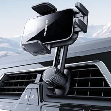 Mobiliojo telefono laikiklis Automobilinis laikiklis: Akrilas: universalus ventiliacijos mobiliojo telefono laikiklis, atleidžiamas vienu mygtuku ir pasukamas 360° kampu, skirtas 