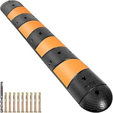 VEVOR kabelių tiltas 185 x 31 x 5,5 cm, dviejų kanalų apsauga nuo perjungimo, 183 cm ilgio modulinė konstrukcija, grindų kabelių apsauga atlaiko iki 9980 kg, tinka asfalto, betono ir žvyro paviršiams