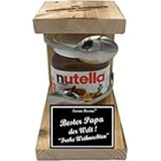 Dovana tėčiui Kalėdos Juokinga - Nutella dovana - geležinis rezervinis šaukštas Nutella - dovanų rinkinys Nutella mėgėjams - geriausias tėtis pasaulyje Fro. Kalėdos