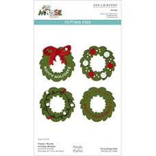 Classic Mouse Christmas Wreath Etched Dies from the Christmas Collection Say Cheese Classic Mouse