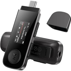 AGPTEK 64GB USB MP3 Player with Bluetooth 5.3, Clip MP3 2 in 1 Type-C & USB Music Player with FM Radio, Recording, Support Mobile Phone Connection