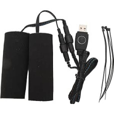 Motociklo, elektrinio dviračio, motorolerio rankenos šildymo dangtelis, USB 5 V su 3 temperatūros lygiais, neslystantis silikoninis dangtelis, žiemos rankenos šildymas, universalios motociklininko pirštinės