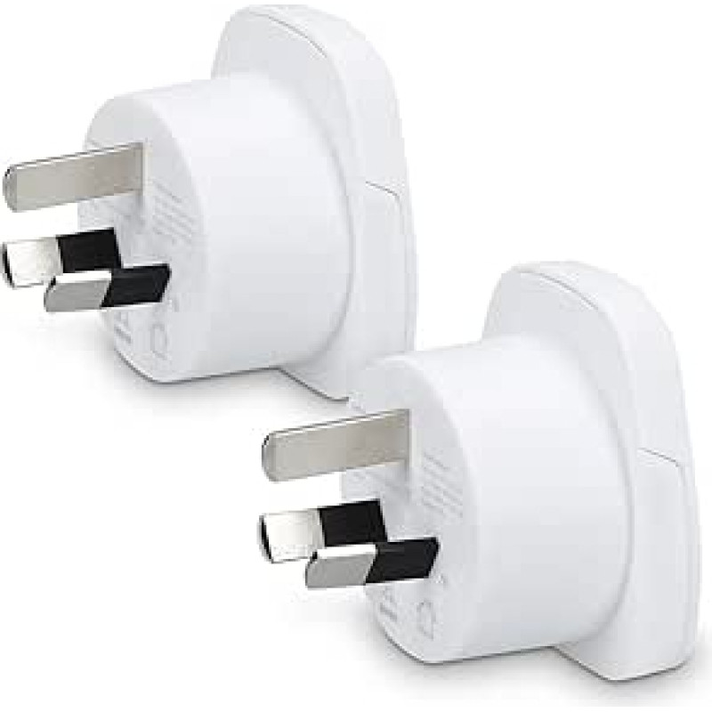 kwmobile 2 x kelioninis adapteris Australija I tipo - kelioninis adapteris į I tipo lizdą Australijoje, Naujojoje Zelandijoje, Kinijoje - maitinimo adapteris Holiday White