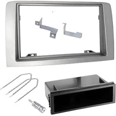 Radijo imtuvo komplektas Radio Stereo Vieno Din automobilinio radijo fasadas Rėmas IAT Idea/Lancia Musa Tamsiai pilka medžio anglis