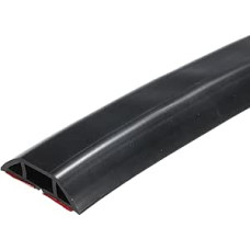 PATIKIL Grindų kabelio dangtelis Kabelių apsauga 0,55 colio pločio x 0,28 colio aukščio 3,3 pėdos juodos spalvos lipnus kabelių valdymas namų biurui