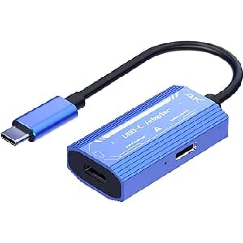 USB C adapteris akiniams ir įkrovimo adapteris, AR lęšių adapteris, įkrovimo ir atkūrimo adapteris, 4K 60Hz + Pd3.0 100W greitasis įkrovimas, 