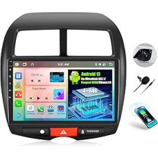 OiLiehu 4+64G 8 Core Android 13 2Din Radio CarPlay Android automobilis Mitsubishi ASX 1/Peugeot 4008/Citroen C4 Automobilinis radijas su ekranu 10,1 colio Parama Bluetooth GPS FM RDS WiFi DSP/EQ