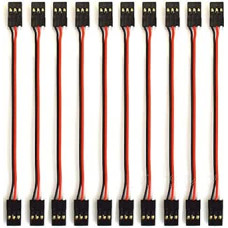 JR servo ilgintuvas 3 kontaktų vyriškos ir vyriškos JR jungties kabelis 50 cm, 10 vnt., pakuotė