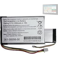 361-00056-00, 361-00056-50 361-00045-00 1200 mAh atsarginė baterija, suderinama su Gar-min Drive 51 50 DriveSmart 51 5 Nüvi 55 52 40 30 | Mitac Mio Spirit 8500 Navig