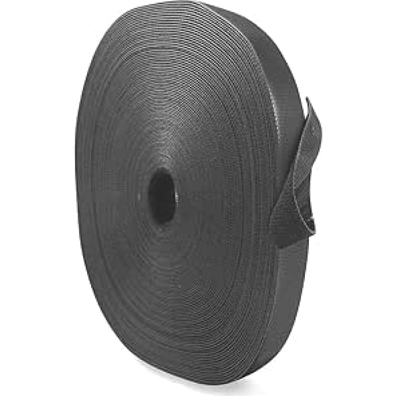 WAYTEX 16 mm pločio juodos spalvos (25 m) kabelių raiščiai su 