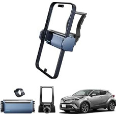 Car Mobile Phone Holder Compatible with Toyota C-HR 2017-2023, Toyota C-HR Electric Mobile Phone Holder, C-HR Accessories Phone Holder, 360° Rotation, Compatible with All Smartphones 4 - 7