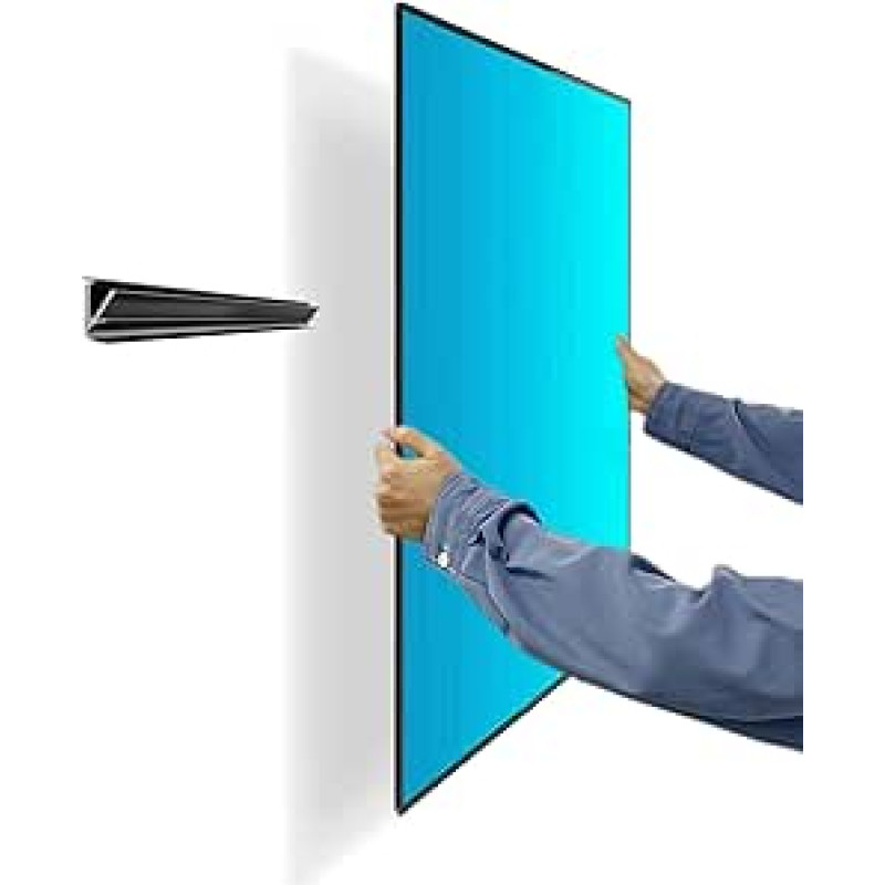 Televizoriaus sieninis laikiklis be varžtų, gipskartonio, be kniedžių, be pažeidimų, be gręžimo, be varžtų, plokščiam ekranui Tinka VESA 12-55