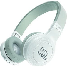 JBL E45BT Wireless Bluetooth Headphones, Multipoint Equivalent, Closes Firmly to Ear, with One Button Remote Control with Microphone, White