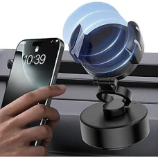 MagAxis Auto-Handyhalterung mit Saugnapf – automatische Befestigung, 360° drehbar, stabile Klemme, kompatibel mit MagSafe und Android-Smartphones (4