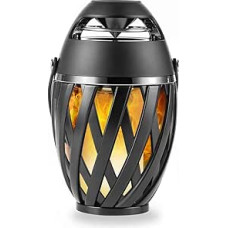 Outdoor Bluetooth Speaker, Bluetooth Speaker with Light, IP65 Waterproof, Wireless, LED Flame Ambient Light, Camping Patio Accessories, Father's Day Gift for Dad