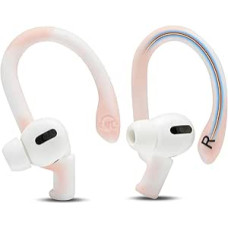 WC HookZ Pro - Adjustable Ear Hooks Compatible with AirPods Pro 1, 2 & 3 by Wicked Cushions | Malleable Core for Custom Fit, Secure and Comfortable - Patent Pending | Pink Marble