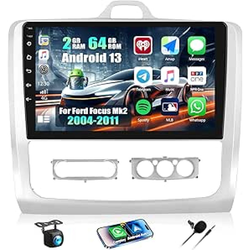 CAMECHO 2+64G 9 colių palydovinės navigacijos automobilinis radijas 