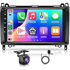 Rimoody 2G+64G 9'' Autoradio Android für Mercedes Benz Class A W169 Class B W245 W639 Vito W639 Viano W906 Sprinter mit Carplay Android Auto Wireless Navi GPS Mirror Link Bluetooth FM/RDS/EQ WiFi