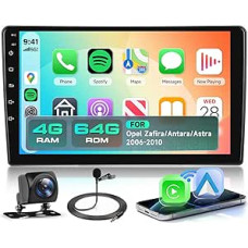 For Opel Zafira/Antara/Astra 2006-2010 4+64G Android Car Radio 9 Inch Wireless Carplay Car Radio with Touchscreen Android Car Navigation GPS Mirror Link Bluetooth FM/RDS/DAB/DVR/EQ Rear View Camera