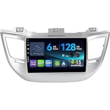 [6G + 128G, aštuonių branduolių] - MSD automobilinis radijas Hyundai Tucson (2014-2018) | Android 15 GPS navigacijos radijas | CarPlay Android automobilio vairo valdymas Dual Band WiFi DSP DAB | atbulinės eigos kamera MIC | 2