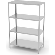 Hendi Stainless steel catering storage rack 4 full shelves 180(h)x100x40cm - 812525