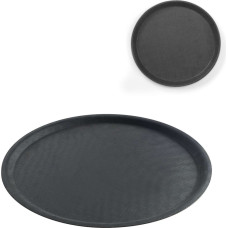 Hendi Neslystantis apvalus padėklas padavėjui Ø 35 cm - juodas