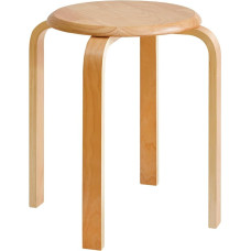IBUYKE RF-752 Stacking Stool Solid Wood Stool Home Bench Wooden Stool Fashion Creative Stool Modern Dining Table Adult Dining Room Stool Natural 40 x 44 x 33 cm