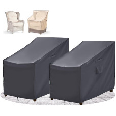 F&J Outdoors Cover Garden Chairs Waterproof Garden Chair Cover Garden Furniture Protection Covers Tarpaulin Garden Furniture Waterproof Cover for Garden Furniture 89 x 99 x 66/91 cm Pack of 2