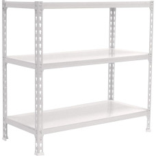 SimonRack Simonclick Superplus 3/500 900 Metal Shelving Unit without Screws Set White/White