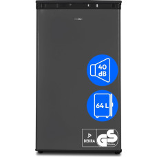 MEDION MD37688 šaldiklis (64 litrų, 85 cm aukščio, 3 skaidrūs stalčiai, keičiami durų vyriai, pilkas)