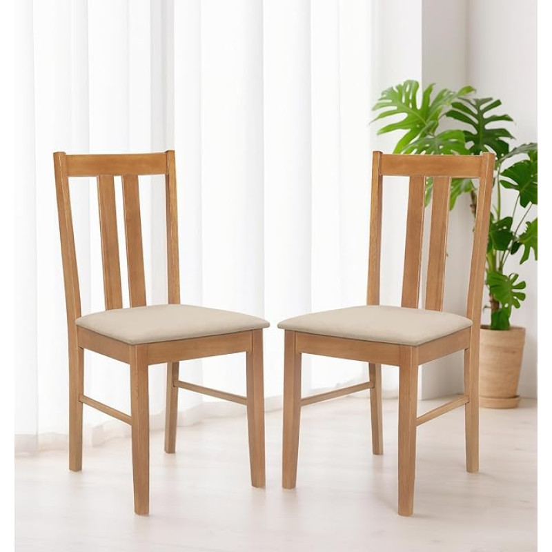 Hallowood Furniture Aston Fabric Dining Chairs, Set of 2, Home, Restaurant and Cafe