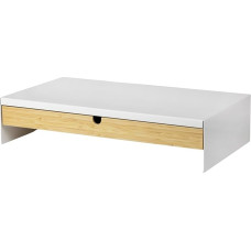 IKEA ELLOVEN Monitor Stand with Drawer, Aluminium, 47 x 26 x 10 cm, White