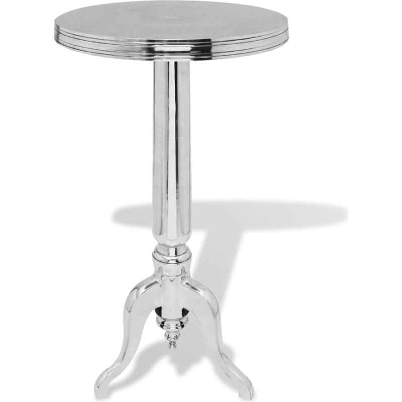 VidaXL Pagalbinis stalas ronde Aluminium Argenté