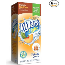 Wyler's Light Krug-Packungen, Wasser-Getränke-Mix, Pfirsich-Eistee, 6 Krug-Päckchen