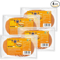 STEINER'S Low Carb High Protein Toast Loaf - 4 pakuotės (4 x 350 g) - 88 % mažiau angliavandenių, 22 g baltymų 100 g - kepama akmeninėje krosnyje - sąmoningai mitybai be kompromisų