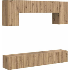 TV Schrank,TV-Schrankset Wandmontiert 5 pcs Altholz Holzwerkstoff,TV Board Hängend Schrank Fernsehschrank TV Bank Wohnzimmer Möbel Modern Wandschrank für Wohnzimmer Schlafzimmer